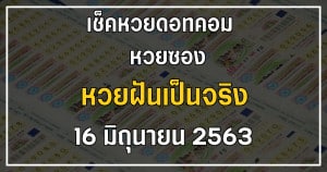 หวยฝันเป็นจริง 16/6/63