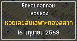 เลขลับเฉพาะกองสลาก 16/6/63